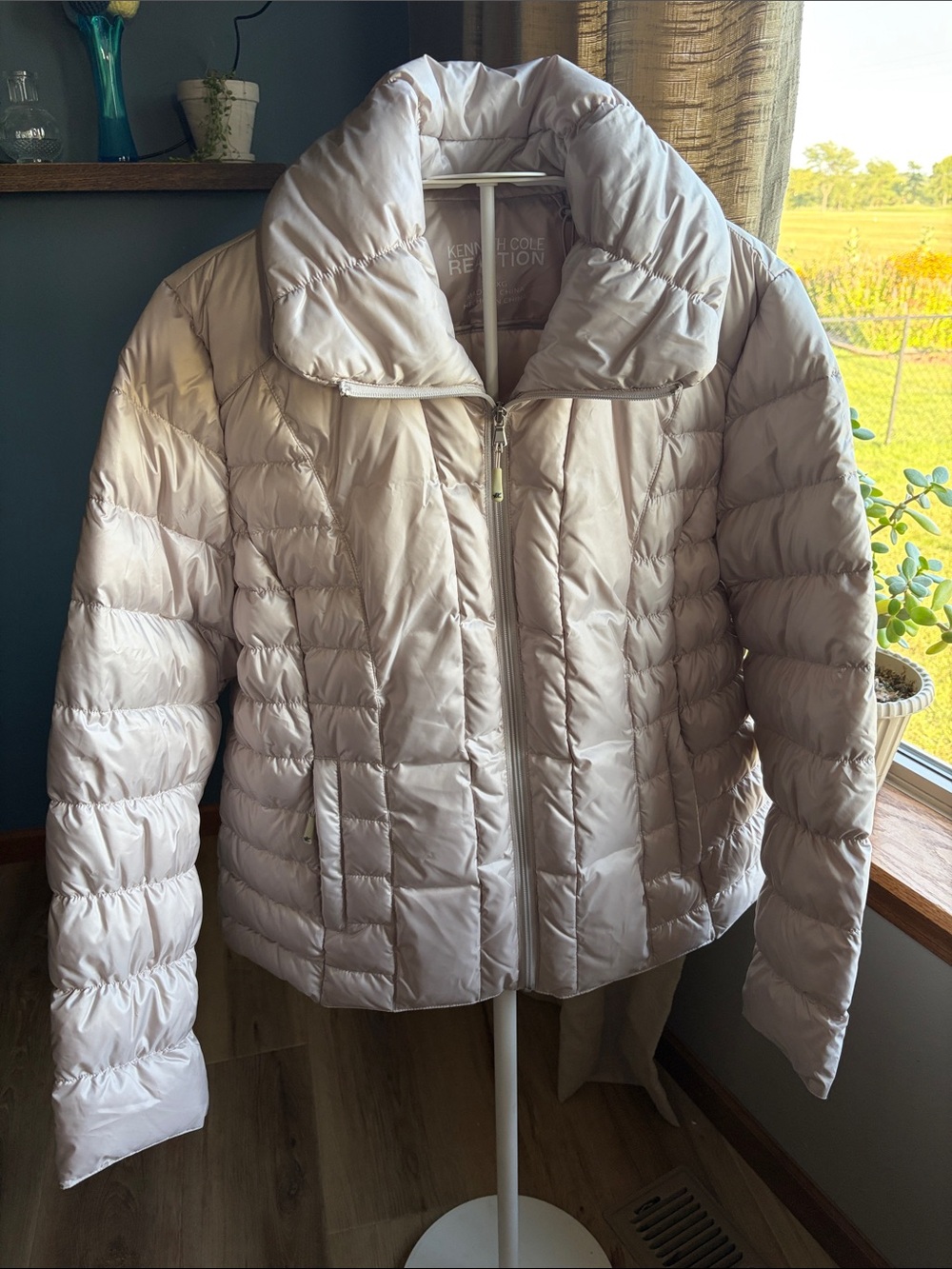 Kenneth Cole Reaction Women's Pale Blush Quilted Puffer Jacket